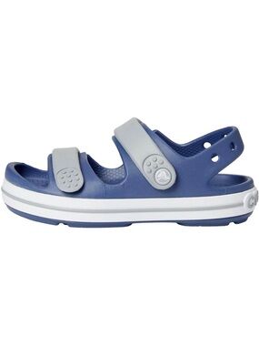 CROCS Crocband Cruiser Sandals Blue Grey 209423 Outdoors Adjustable Kids 1 NEW